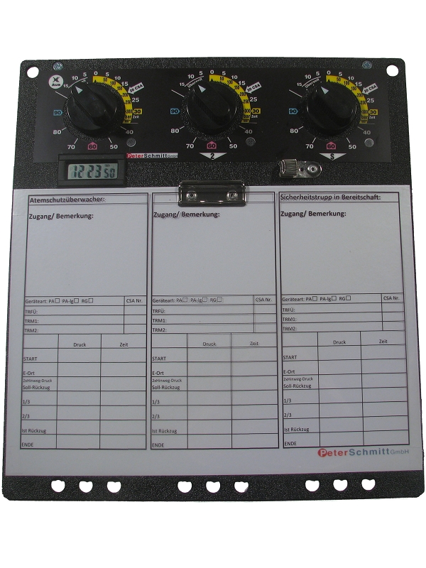 Atemschutzüberwachungstafel Modell S 90